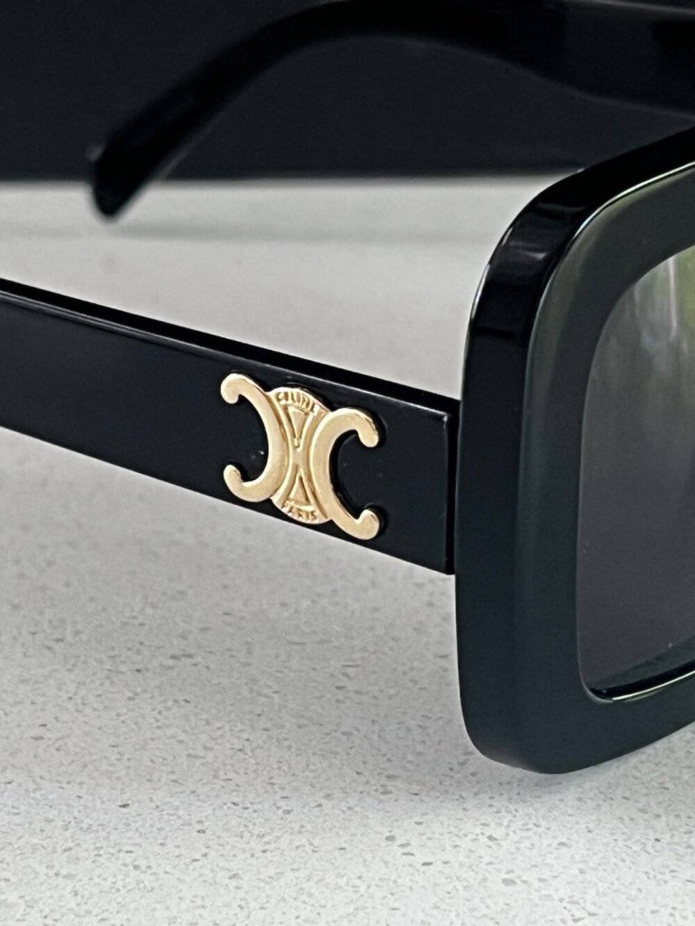 CELINE TRIOMPHE CL40304U 01A Black square sunglasses - Picture 7 of 9
